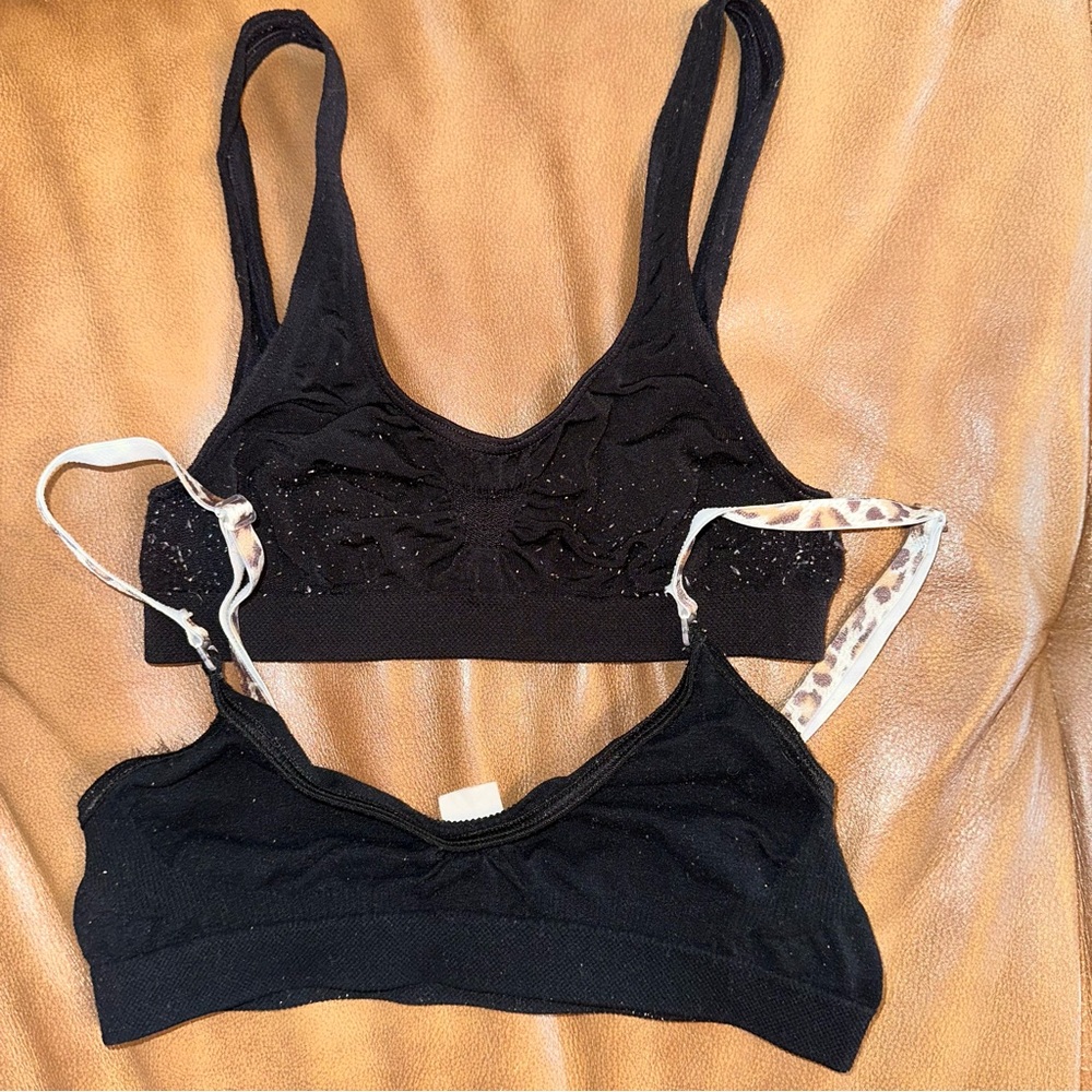 Bundle of two black bras size S